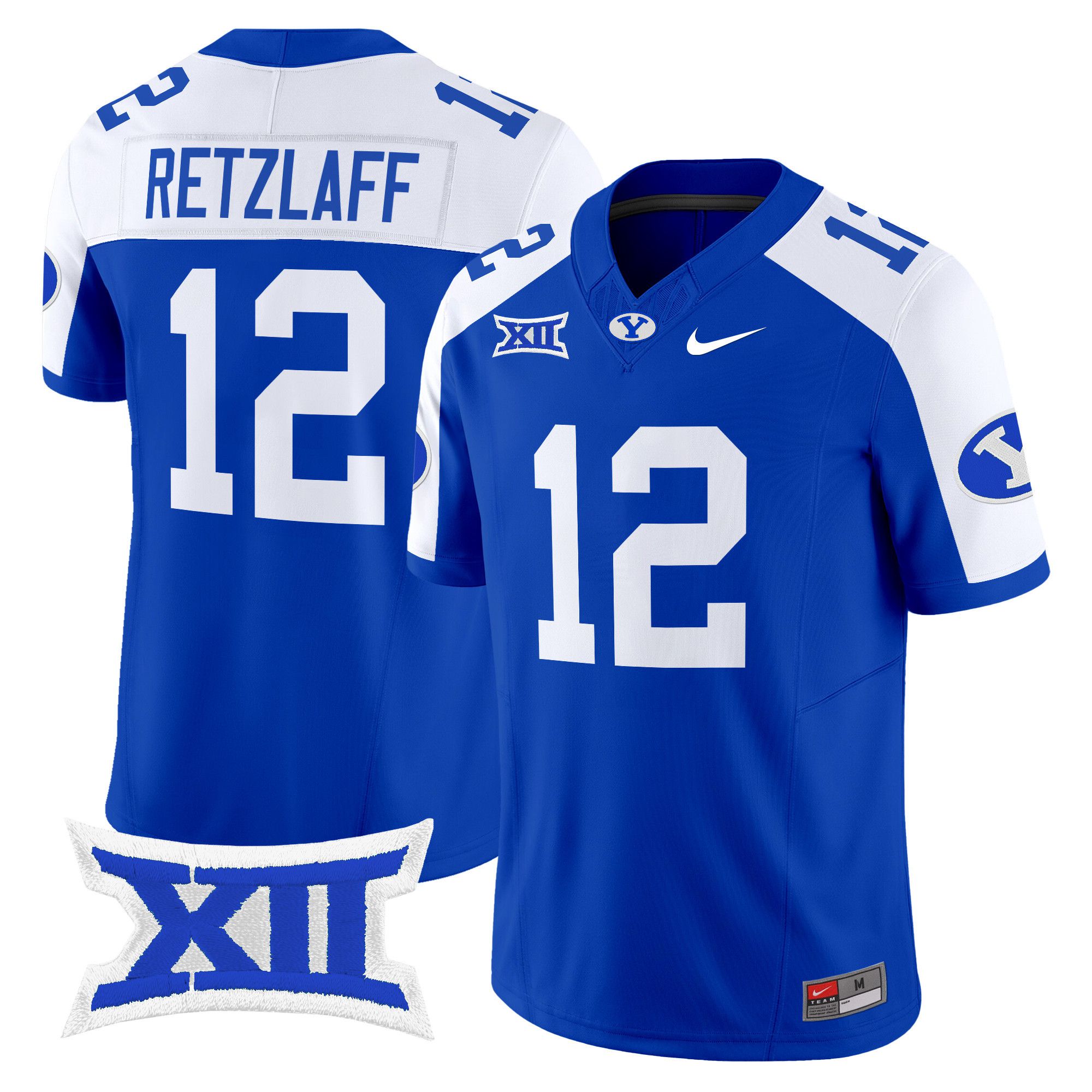 Men BYU Cougars #12 Retzlaff Blue Nike 2024 Vapor Limited NCAA Jersey